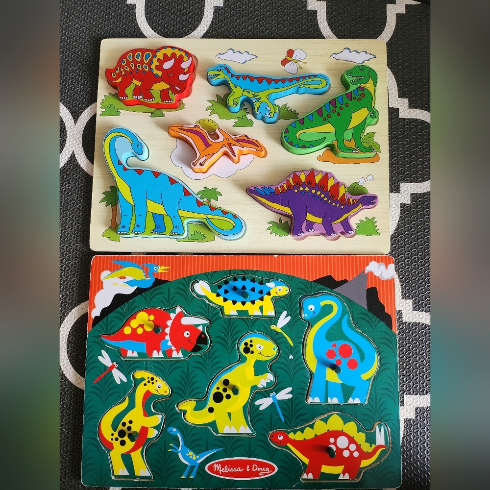 Wood dino puzzles